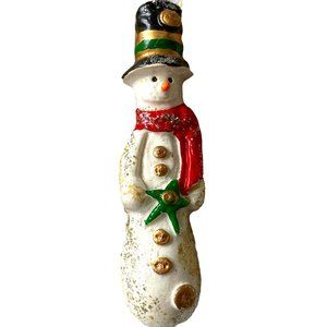 Skinny Snowman with Tall Hat Brooch